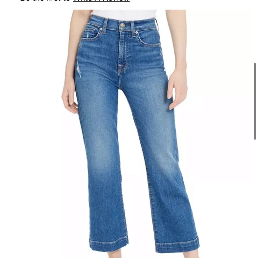 7 for all mankind cropped Alexa wide leg jeans